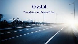  Presentation with empty road motion blur - Amazing slides having empty road with motion blur backdrop and a sky blue colored foreground