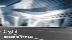  Presentation with empty road motion blur - Audience pleasing slides consisting of empty road with motion blur backdrop and a dark gray colored foreground