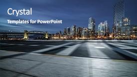  Presentation with vancouver - Colorful PPT layouts enhanced with empty road with yealetown background backdrop and a ocean colored foreground