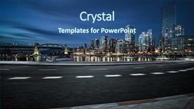  Presentation with empty road motion blur - PPT layouts with empty road with yealetown background background and a ocean colored foreground