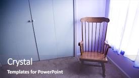  Presentation with room - Amazing theme having empty rocking chair in room backdrop and a  colored foreground