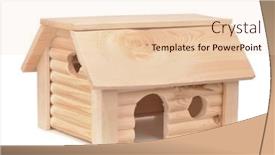  Presentation with rodent - PPT theme featuring empty-rodent-wooden-house-isolated background and a lemonade colored foreground