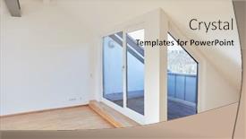  Presentation with bright - Slides having empty-room-in-a-modern background and a soft green colored foreground