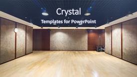  Presentation with modern hi tech design - Slide deck with empty room in modern gym background and a  colored foreground