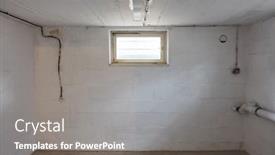  Presentation with boiler - Theme having empty-room-in-the-basement background and a gray colored foreground