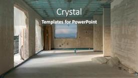  Presentation with nobody - Slide deck enhanced with empty-room-newly-renovated background and a gray colored foreground