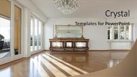  Presentation with white house - Presentation design enhanced with empty room with a period background and a light gray colored foreground