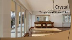  Presentation with white house roof - Amazing slides having empty room with a period backdrop and a mint green colored foreground