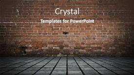  Presentation with bricks - Cool new presentation with empty-room-with-bricks-wall backdrop and a tawny brown colored foreground