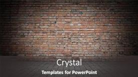  Presentation with bricks - Colorful presentation theme enhanced with empty-room-with-bricks-wall backdrop and a dark gray colored foreground