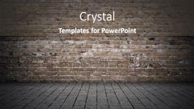  Presentation with bricks - Theme having empty-room-with-bricks-wall background and a dark gray colored foreground