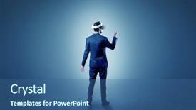  Presentation with empty tomb - Audience pleasing slide deck consisting of empty room with no wallpaper backdrop and a ocean colored foreground