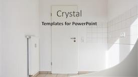  Presentation with tiles - Amazing PPT theme having empty-room-with-tiles backdrop and a light gray colored foreground