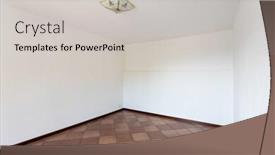  Presentation with nobody - PPT theme having white walls and terracotta background and a light gray colored foreground
