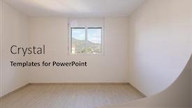  Presentation with minimalist - Slide set having empty room with white walls and traverti floors elegant and minimalist room nobody inside background and a light gray colored foreground