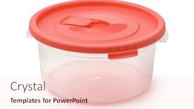  Presentation with reusable - Presentation featuring empty-round-plastic-reusable-storage background and a  colored foreground