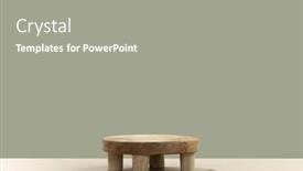  Presentation with geometric forms - Presentation featuring empty-round-wooden-podium background and a gray colored foreground