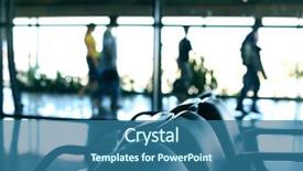  Presentation with airport runway - Amazing PPT layouts having empty runway - airport seats backdrop and a ocean colored foreground