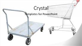  Presentation with under ground cable - Presentation consisting of empty runway - baggage trolley under the white background and a white colored foreground