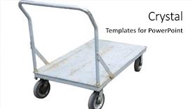  Presentation with pebble under ripple water - Amazing presentation theme having empty runway - baggage trolley under the white backdrop and a white colored foreground