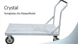  Presentation with under water concrete - Cool new presentation design with empty runway - baggage trolley under the white backdrop and a white colored foreground