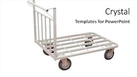  Presentation with runway - Theme enhanced with empty runway - baggage trolley background and a white colored foreground