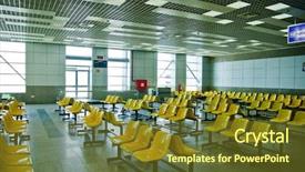  Presentation with airport runway - Audience pleasing PPT layouts consisting of empty runway - waiting lounge in an airport backdrop and a tawny brown colored foreground