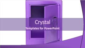  Presentation with deposit - Presentation consisting of empty safety deposit box background and a violet colored foreground
