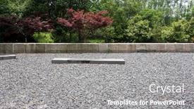  Presentation with sandstone - Presentation theme featuring empty-sandstone-ground-in-park background and a gray colored foreground