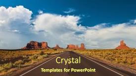  Presentation with scenic - Slide deck featuring empty-scenic-highway-in-monument background and a tawny brown colored foreground
