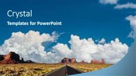  Presentation with scenic - PPT theme enhanced with empty-scenic-highway-in-monument background and a ocean colored foreground