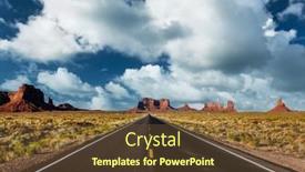  Presentation with scenic - Slide set featuring empty-scenic-highway-in-monument background and a tawny brown colored foreground