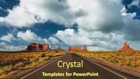  Presentation with arizona - Slides having empty-scenic-highway-in-monument background and a tawny brown colored foreground