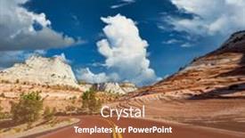  Presentation with highway - Slide deck consisting of empty-scenic-highway-in-zion background and a red colored foreground