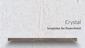  Presentation with concrete - PPT theme enhanced with empty-shelf-on-concrete-wall background and a light gray colored foreground