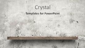  Presentation with concrete - PPT theme having empty-shelf-on-concrete-wall background and a light gray colored foreground