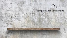  Presentation with concrete - Slide deck featuring empty-shelf-on-concrete-wall background and a light gray colored foreground