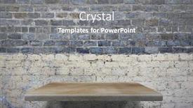  Presentation with brick wall - Beautiful theme featuring empty-shelves-on-brick-wall backdrop and a gray colored foreground