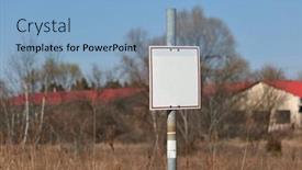  Presentation with signboard - Presentation theme consisting of empty-signboard-on-a-piece background and a  colored foreground