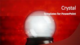  Presentation with globe - Presentation enhanced with empty snow globe christmas background background and a crimson colored foreground