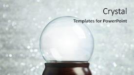  Presentation with empty - Colorful PPT theme enhanced with empty snow globe christmas background backdrop and a sky blue colored foreground