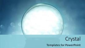  Presentation with empty - Theme having empty snow globe christmas background background and a light blue colored foreground