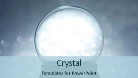  Presentation with globe - Slide set enhanced with empty snow globe christmas background background and a light blue colored foreground