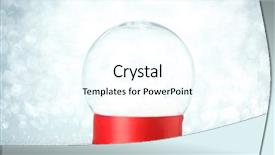  Presentation with empty - Presentation featuring empty snow globe background and a cool aqua colored foreground