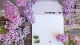  Presentation with notepad - Beautiful presentation theme featuring empty-space-notepad-list backdrop and a coral colored foreground