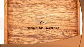  Presentation with wooden board empty table top - Cool new PPT theme with empty square wooden box isolated backdrop and a coral colored foreground