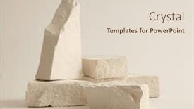  Presentation with empty - Presentation design enhanced with empty-stack-of-stones-platform background and a lemonade colored foreground