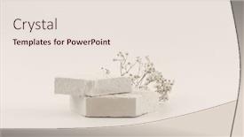  Presentation with ott platform - Slide set having empty-stack-of-stones-platform background and a sky blue colored foreground