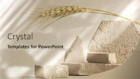  Presentation with stones - Slide set with empty-stack-of-stones-platform background and a  colored foreground