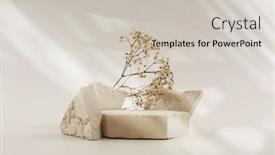  Presentation with light shade nluie - Presentation theme enhanced with empty-stack-of-stones-platform background and a  colored foreground